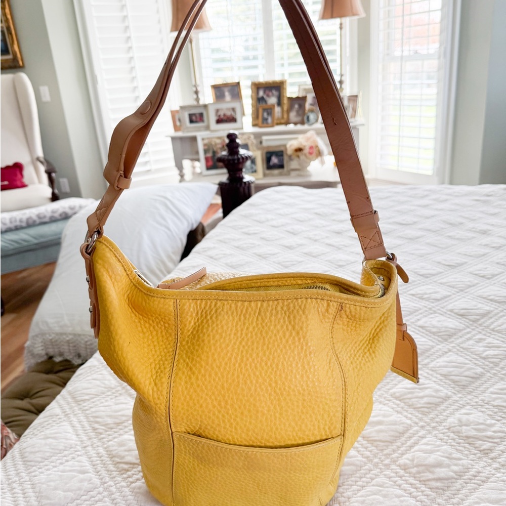 Colehaan Yellow Leather Shoulder Bag